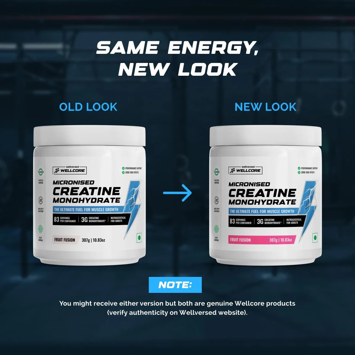 (Wellcore) - Micronised Creatine Monohydrate - 307 gm (0.67 Lb), Fruit Fusion